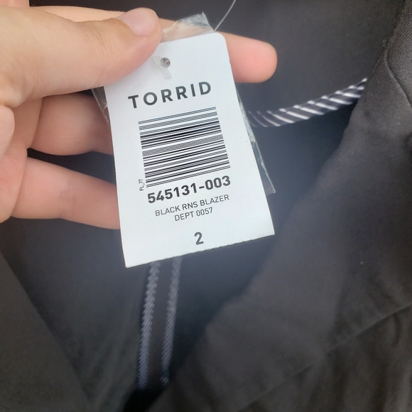 Torrid Size 2 Fitted Stretchy Blazer with 3/4 Sleeves - Picture 2 of 6